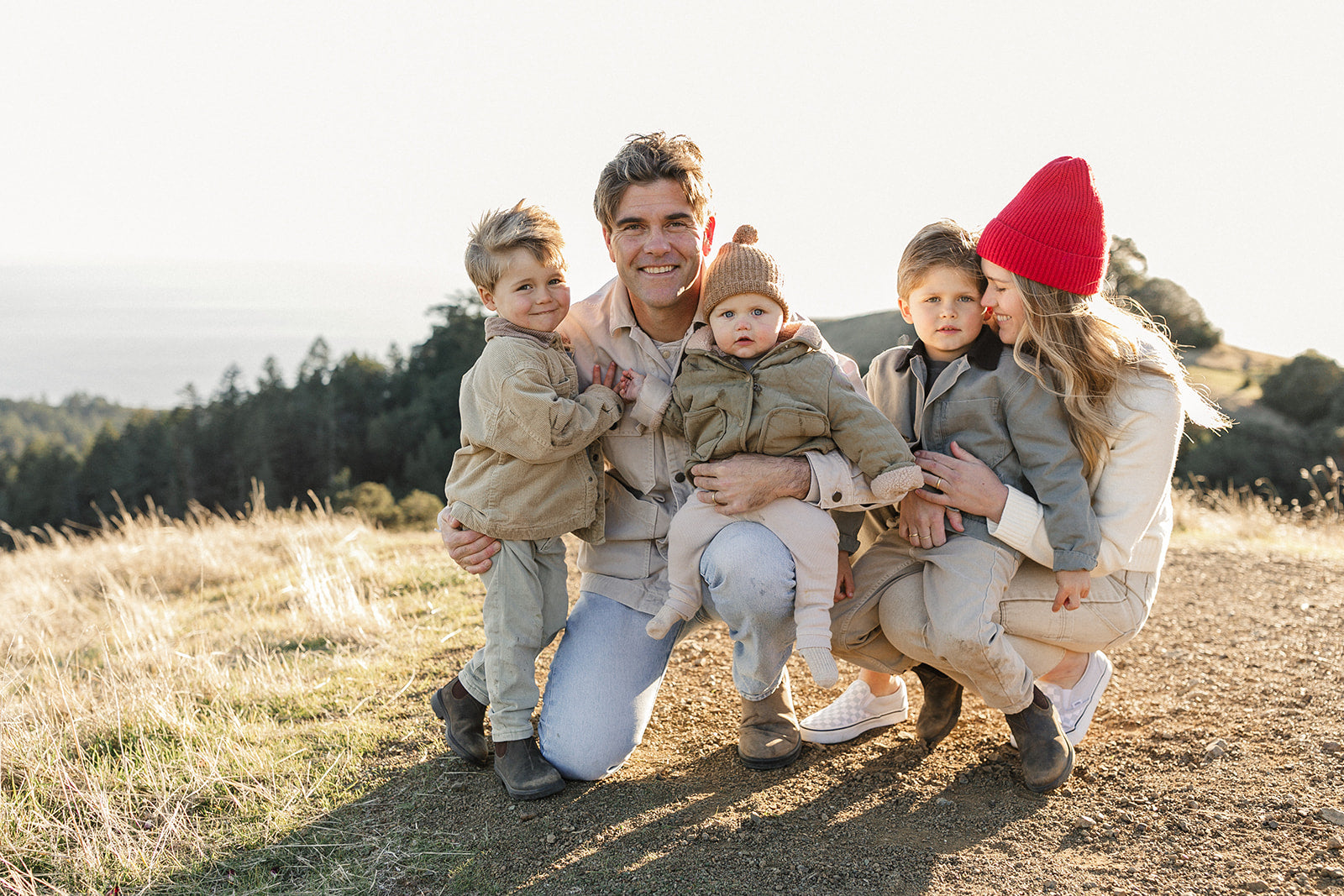 Winemaker Dylan Lundstrom with his family